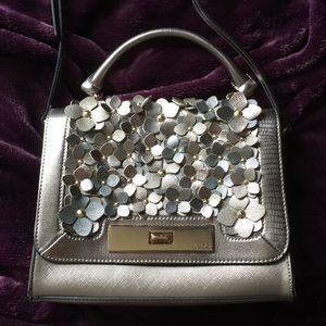 metallic Aldo shoulder strap handbag / purse